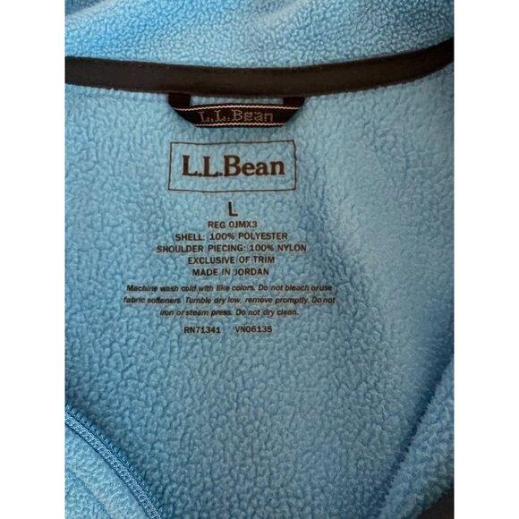 LL Bean Vest Unisex Large Turquoise Fleece Outdoor - Picture 3 of 4